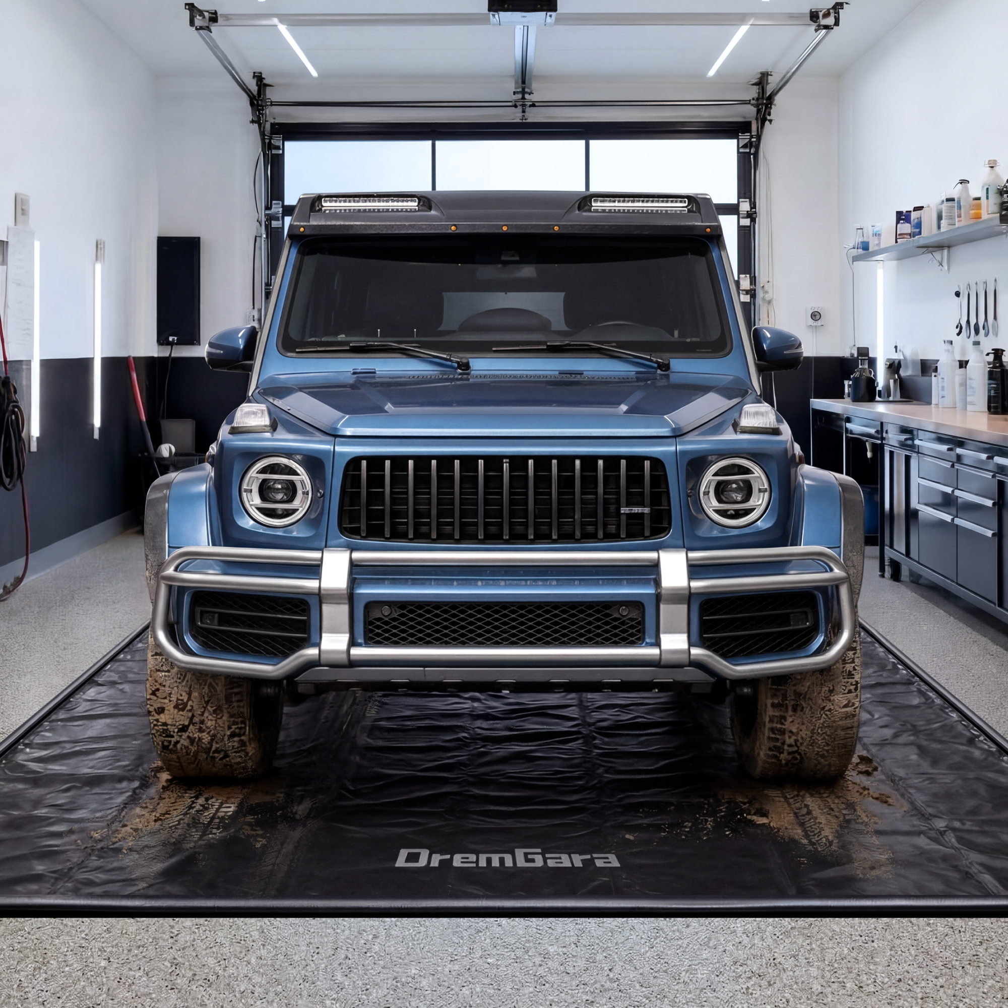 Dremgara® 2026 Upgrade Garage Floor Containment Mat with Open-Close Drain Outlet